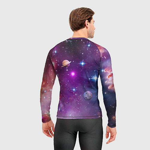 Мужской рашгард Homer Simpson in space - ai art / 3D-принт – фото 4