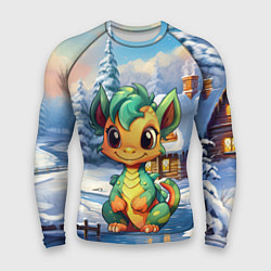 Мужской рашгард Крошечный дракон зимы 2024
