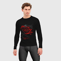 Рашгард мужской Алая роза, цвет: 3D-принт — фото 2