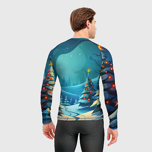 Мужской рашгард Маленький новогодний милый дракошка 2024 / 3D-принт – фото 4