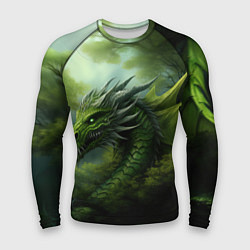 Рашгард мужской Зеленый фэнтази дракон 2024, цвет: 3D-принт