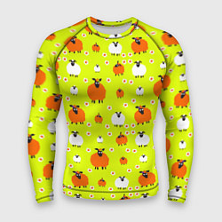 Мужской рашгард Стадо овец в поле