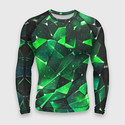 Рашгард мужской Зелёное разбитое стекло, цвет: 3D-принт