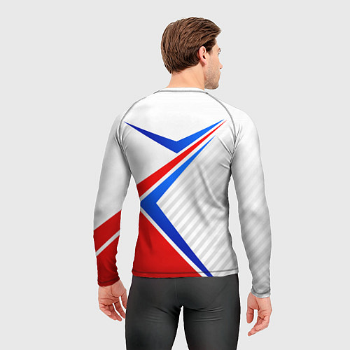 Мужской рашгард Герб РФ - классические цвета флага / 3D-принт – фото 4