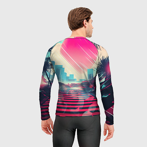 Мужской рашгард GTA 6 retro abstract / 3D-принт – фото 4