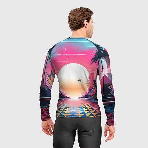 Мужской рашгард GTA 6 retro abstract logo / 3D-принт – фото 4