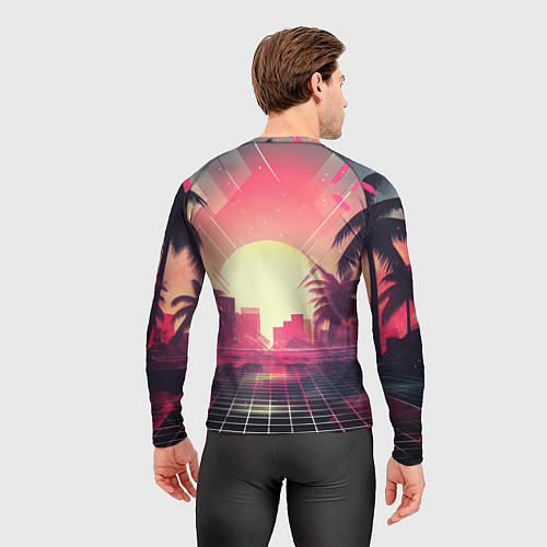 Мужской рашгард GTA 6 retro abstract logo / 3D-принт – фото 4