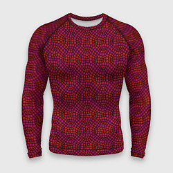 Рашгард мужской Витражный паттерн оттенков красного, цвет: 3D-принт