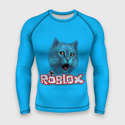 Рашгард мужской Roblox синий кот, цвет: 3D-принт