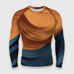Рашгард мужской Оранжевая и синяя абстракция, цвет: 3D-принт