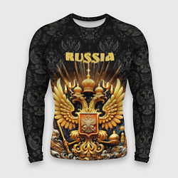 Рашгард мужской Russia gold, цвет: 3D-принт