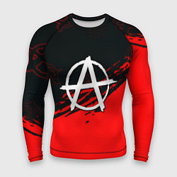 Рашгард мужской Анархия краски текстура символы, цвет: 3D-принт