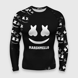Рашгард мужской Marshmello белое лого, цвет: 3D-принт