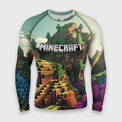 Рашгард мужской Minecraft logo карты, цвет: 3D-принт