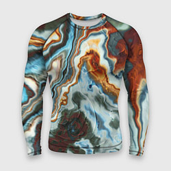 Рашгард мужской Мраморная текстура, цвет: 3D-принт