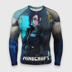 Рашгард мужской Minecraft cyberpunk woman, цвет: 3D-принт