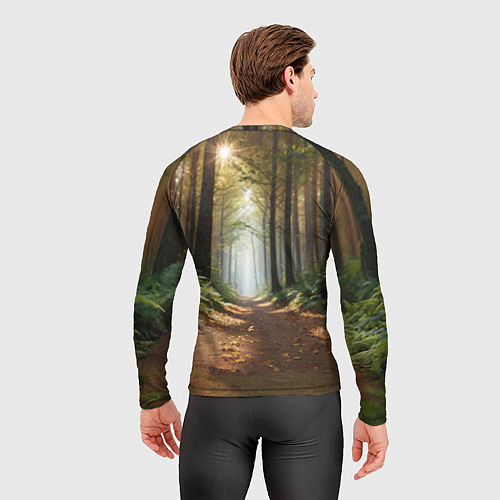 Мужской рашгард Лиса Шаманка танцует зажигательный танец в лесу / 3D-принт – фото 4
