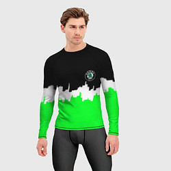 Рашгард мужской Skoda геометрия краски спорт, цвет: 3D-принт — фото 2