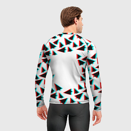 Мужской рашгард Telegram logo pattern steel / 3D-принт – фото 4