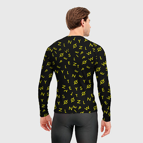 Мужской рашгард Twenty one pilots pattern rock yellow / 3D-принт – фото 4