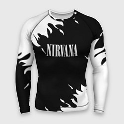 Рашгард мужской Nirvana текстура огонь, цвет: 3D-принт