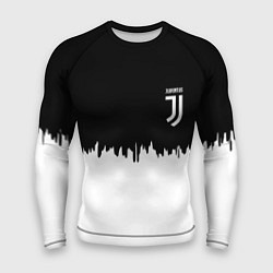 Рашгард мужской Juventus белый огонь текстура, цвет: 3D-принт