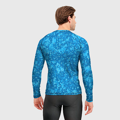 Мужской рашгард Ярко-голубой абстракция космический / 3D-принт – фото 4