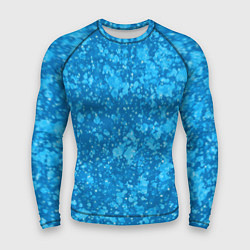 Мужской рашгард Ярко-голубой абстракция космический