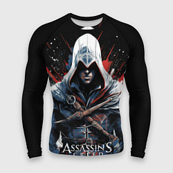 Рашгард мужской Assassins creed мазки красок, цвет: 3D-принт