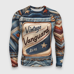 Рашгард мужской Vintage vanguard jeans - patchwork, цвет: 3D-принт