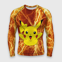 Рашгард мужской Pikachu yellow lightning, цвет: 3D-принт