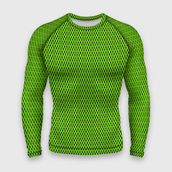 Рашгард мужской Кислотный зелёный имитация сетки, цвет: 3D-принт