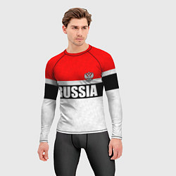 Рашгард мужской Россия - униформа классическая с гербом, цвет: 3D-принт — фото 2