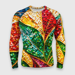 Рашгард мужской Яркая мозаика с разноцветным абстрактным узором и, цвет: 3D-принт