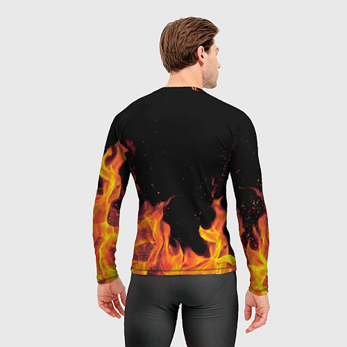 Мужской рашгард Виктор - имя в огне / 3D-принт – фото 4