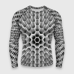 Рашгард мужской Бесконечный гексагональный каркас, цвет: 3D-принт