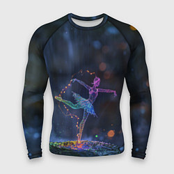 Рашгард мужской Световые точки в форме балерины, цвет: 3D-принт