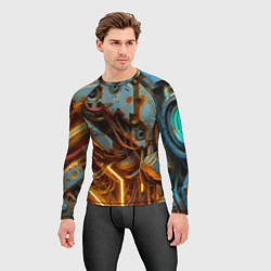 Рашгард мужской Cyber armor - ai art, цвет: 3D-принт — фото 2