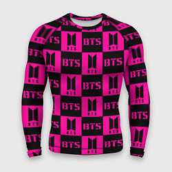 Мужской рашгард BTS pattern pink logo