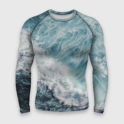 Мужской рашгард Морская бирюзовая волна