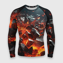 Мужской рашгард Взрыв камней в красном неоне