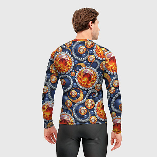 Мужской рашгард Ювелирные украшение с золотом и бриллиантом паттер / 3D-принт – фото 4