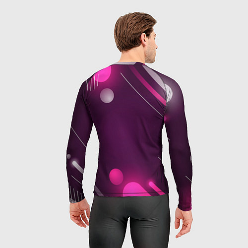 Мужской рашгард Стильная сова в одежде / 3D-принт – фото 4