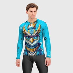 Рашгард мужской Сова в одежде на стиле, цвет: 3D-принт — фото 2