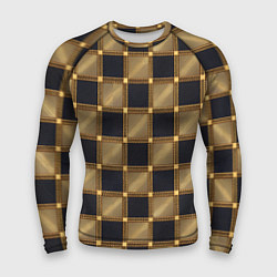 Мужской рашгард Узор в шахматную клетку из квадратов