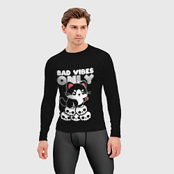 Рашгард мужской Кот - только плохие предчувствия, цвет: 3D-принт — фото 2