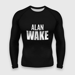 Рашгард мужской Alan Wake white logo, цвет: 3D-принт