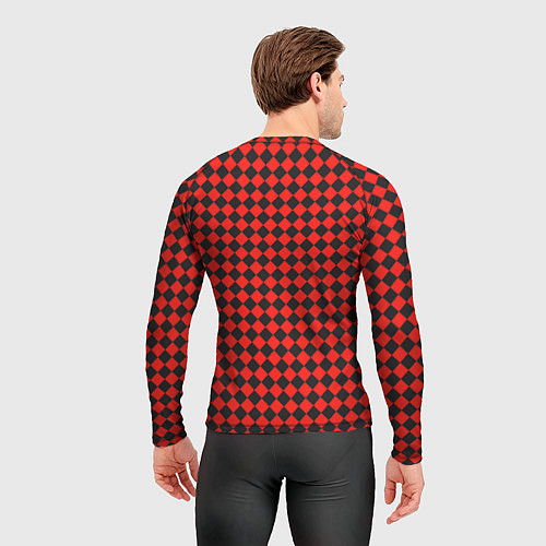 Мужской рашгард Паттерн из квадратов / 3D-принт – фото 4