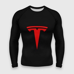 Мужской рашгард Tesla red logo