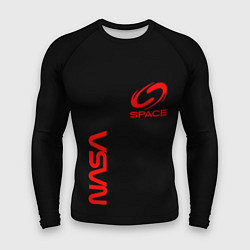 Рашгард мужской Nasa space red logo, цвет: 3D-принт